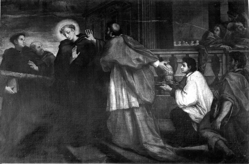 San Filippo Benizi rinuncia al pontificato (dipinto) di Rioli Francesco (sec. XV